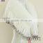 YR279 Detachable Fur Collar Genuine Fox Fur Shawl With Rabbit Fur Tassel