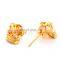 Custom Cufflink Set 18 Gold Crown Cufflinks and Earings