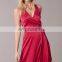 Ladies Floor Length V neck Wrap Evening Dresses