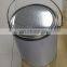 4L open round pot oil/paint tin bucket with curly edge lid with handle
