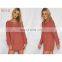 New design V-neck straps women sweater long sleeves sweater for ladies KMY1080