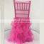 C008M chair cover hangers cheap organza fabric cover for dining room chair