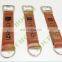 Bottle opener keychain, leather keyring opener with logo, initial leather keychain opener