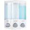 Better Living Products 76354 Euro Series TRIO 3-Chamber Soap and Shower Dispenser, White