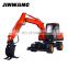 CE approved 8 ton wheel digging machine wheel excavator made in china