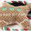 Amazon hot selling cute christmas pet rope plush squeaky toy small snowman penguin for dogs