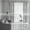 Northern Europe balcony grey /white cotton linen sheer curtain fabrics