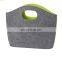 Hot selling gray portable felt tote bag