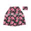 Car seat cover with flower pattern floral printing newborn sun block cover matching hat