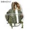 TWOTWINSTYLE Winter Jacket Women Parka Coats Real Fur Hooded Down Jackets Lace up Long Sleeve