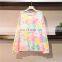Wholesale Korea Style Loose and Leisure Tie dye Stripe Dye Crew Neck Unisex Sweatshirt Hoodies