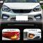 1Pair DRL Dynamic Yellow Turn Signal Function Waterproof Car Lamp LED Daytime Running Light Fog lamp For Honda Fit Jazz 2021
