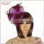 bridal elegant purple feather flower hair accessories