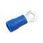 RV2-3  pre-insulated cold pressed O-shaped round brass tinned terminal