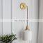 Decorative White Ceramics Wall Lamp E27 Long Arm Indoor Wall Lamp