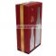 Foldable Cardboard Paper Bottle Wine Packaging Box with PVC Window Spirit Pack Carton with Plastic Handle