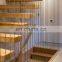 Modern wooden Vertical Wire Railing Stainless Steel Cable stair floating staircase for homes