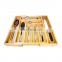Kitchen Divider Flatware Silverware adjustable cutlery Utensil Organizer Kitchen Drawers Bamboo Expandable Cutlery Tray