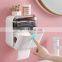 Premium Wall Mounted tissue box holder Waterproof Bathroom paper holder multifunctional tissue box plastic