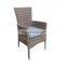 Stock Indoor & Outdoor PE Rattan Wicker Alum Arm Chair Dining Chair Patio Garden Furniture