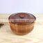 Xiang Teng Wholesale Wooden Bowl Kitchen Rice Bowl Cover Food Grade Acacia Wooden Bowl Hot Sale And Polished