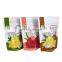Reusable zip lock clear plastic silver mylar bag for snacks/milk tea powder/coffee powder