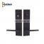 UK Black Custom Front Entry Wooden Swing Door With 2 Side lite With Side Windows For House Entrance