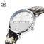 SHENGKE Female Marbling Watches  Black with White Watch  Snakeskin PU Strap Quartz Watches