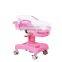 HC-M024 Gas Spring Deluxe ABS Baby Trolley Hydraulic infant baby cribs pediatric hospital beds baby cot for sale