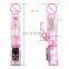2019 cheap factory price soft transparent silicone female vibrator, turning vibrator,waterproof vibrator