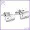 Stainless steel gold plated cross cufflinks