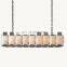 Hengzhi Customize Indoor Decor Villa Dining Room Calcite Pendant Light HARLOW CRYSTAL RECTANGULAR CHANDELIER