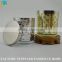 OEM laser enraving decotative silver gold votive glass candle jars with metals glass candle holders for candle making                        
                                                Quality Choice