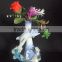 Resin home decoration of desktop dolphin-shaped flower vases
