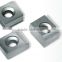 Cemented carbide inserts for milling rail