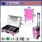 rolling beauty hairdresser trolley makeup case with light with mirror