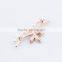 Simple custume korean crystal crown brooches pearl pins for teenagers