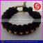 fashion stainless steel gold clasp 550 yellow in black survival paracord bracelet
