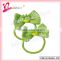 Kids favorite hair accessories lovely rabbit decoration ribbon bow elastic hair rope (XH4001-379)