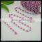 LFD-0024C ~ Wholesale Purple Rosary Style Chains 6MM Wire Wrapped Beaded Chain Jewelry Making