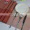 2015 New Arrival light color red with leige Placemat Fashion Adiabatic PVC Strip Weave Table Mat