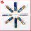Bicolor titanium druzy bar connector-blue, silbver, green