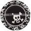 Unique 7" Skulls Dessert Black Plates