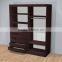 Wardrobe with sliding doors and four drawer 180
