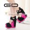 GDSHOE new fashion PU ladies fancy wedge shoes sandals best selling sandals