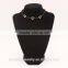 Silver Heart With Black PU Leather Pendant Necklace For Women