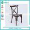 French stackable comfortable cross back chair