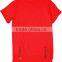 front zipper t-shirts/front short panel t-shirts/round neck t-shirts