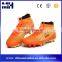 Orange Football Boots Cleats Breathable Outdoor TPU Sole Soccer Shoes Men's