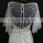 2016 New beading design short sleeve mermaid sexy back bridal wedding dress